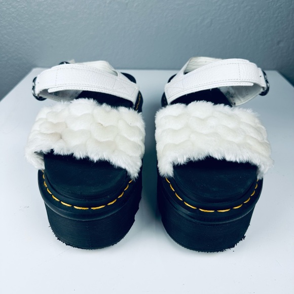 Dr. Martens Voss Quad Fluffy Faux Fur Platform Sandals - Picture 6 of 10